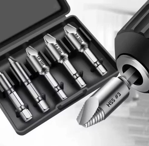Set extractoare suruburi defecte - 5 piese