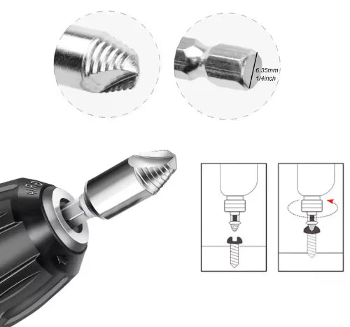 Set extractoare suruburi defecte - 5 piese